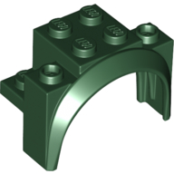 Wheel Arch, Mudguard 4 x 2 1/2 x 2 1/3 in Dark Green