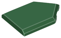 Tile Special 2 x 3 Pentagonal in Dark Green