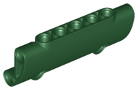 Technic Panel Curved 7 x 3 with 2 Pin Holes through Panel Surface in Dark Green