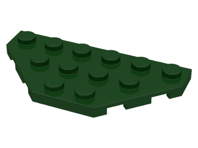 Wedge Plate 3 x 6 Cut Corners in Dark Green