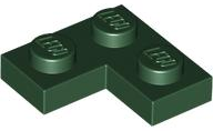 Plate 2 x 2 Corner in Dark Green