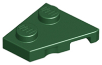 Wedge Plate 2 x 2 Left in Dark Green