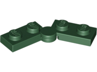 Hinge Plate 1 x 4 Swivel Top / Base - Hollow Clip [Complete Assembly] in Dark Green