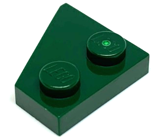 Wedge Plate 2 x 2 Right in Dark Green