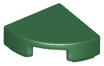 Tile Round 1 x 1 Quarter in Dark Green