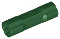 Technic Driving Ring Connector Smooth [2 rounded and 2 flat side walls] in Dark Green