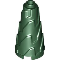 Cone 2 x 2 x 3 Jagged in Dark Green
