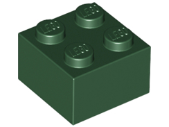 Brick 2 x 2 in Dark Green