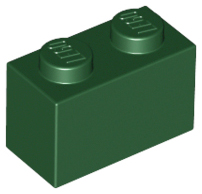 Brick 1 x 2 in Dark Green