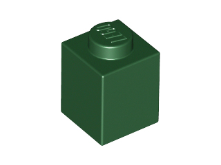 Brick 1 x 1 in Dark Green