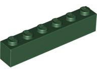 Brick 1 x 6 in Dark Green