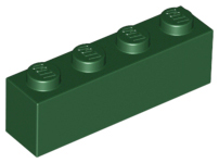Brick 1 x 4 in Dark Green
