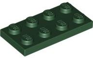 Plate 2 x 4 in Dark Green