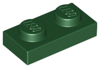 Plate 1 x 2 in Dark Green
