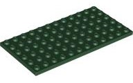 Plate 6 x 12 in Dark Green