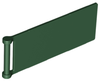 Flag 7 x 3 with Rod in Dark Green