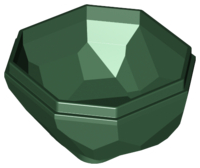 Rock Boulder 4 x 4, Bottom in Dark Green