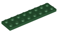 Plate 2 x 8 in Dark Green