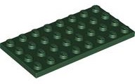 Plate 4 x 8 in Dark Green