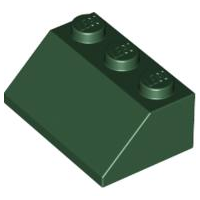 Brick Sloped 45° 2 x 3 in Dark Green