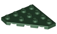 Wedge Plate 4 x 4 Cut Corner in Dark Green