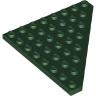 Wedge Plate 8 x 8 Cut Corner in Dark Green