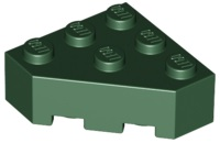 Brick Wedged 3 x 3 Cut Corner in Dark Green