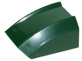 Brick Curved 2 x 2 with Lip, No Studs in Dark Green