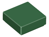 Tile 1 x 1 with Groove in Dark Green