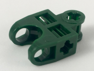 Technic Axle Connector 2 x 3 with Ball Socket, Open Sides in Dark Green