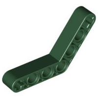 Technic Beam 1 x 7 Bent (4 - 4) Thick in Dark Green