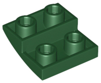 Brick Curved Inverted 2 x 2 x 2/3 in Dark Green
