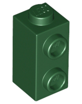 Brick Special 1 x 1 x 1 2/3 with Studs on 1 Side in Dark Green