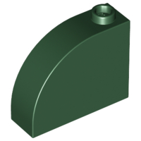 Brick Curved 1 x 3 x 2 in Dark Green