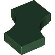 Tile Special 2 x 2 with 2 Quarter Round Cutouts in Dark Green