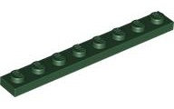 Plate 1 x 8 in Dark Green