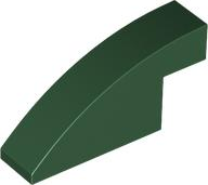 Brick Curved 1 x 4 x 1 2/3 No Studs in Dark Green