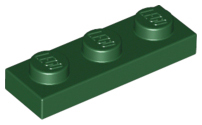 Plate 1 x 3 in Dark Green