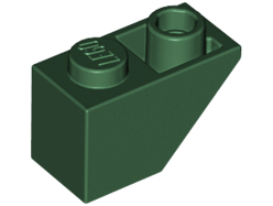 Brick Sloped Inverted 45° 2 x 1 in Dark Green