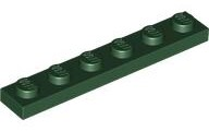 Plate 1 x 6 in Dark Green