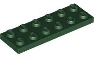 Plate 2 x 6 in Dark Green