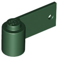 Door 1 x 3 x 1 Right in Dark Green