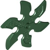 Large Figure Weapon 6 Blade Ninja Star / Shuriken in Dark Green