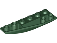 Brick Wedged, Curved Inverted 6 x 2 Left in Dark Green