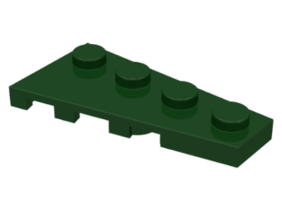 Wedge Plate 4 x 2 Right in Dark Green