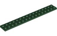 Plate 2 x 16 in Dark Green