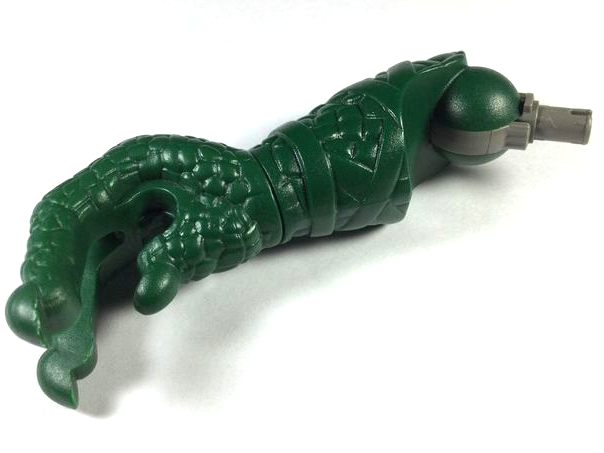 Large Figure Limb, Arm, Bottom Section, with 1 Dark Gray Pin, Euripides in Dark Green