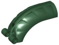 Large Figure Back Cover with Groove (Rahkshi) in Dark Green