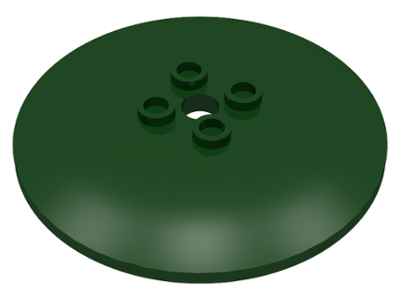 Dish 6 x 6 Inverted (Radar) with Hollow Studs in Dark Green
