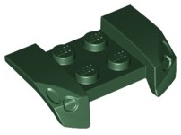 Mudguard 2 x 4 with Molded Headlights in Dark Green